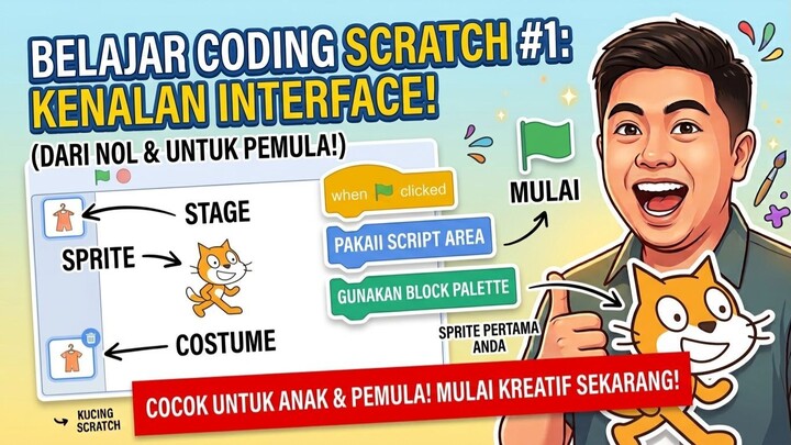 Belajar Coding Scratch #1: Kenalan Interface Scratch dari Nol