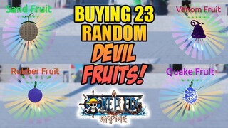 Buying 23 Random Fruits in A One Piece Game