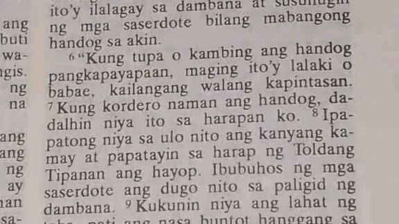 Pang Araw Araw na Talata.    Leviticus 3:6-11
