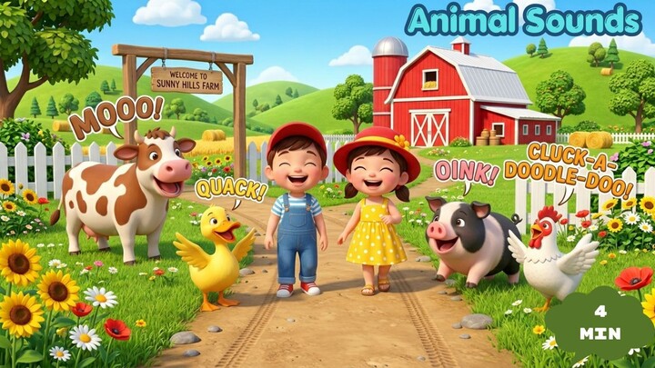 Animal sounds I CoCobubbles Nursery Rhymes and Kids Songs