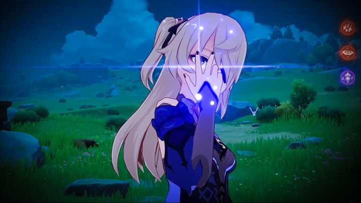 [Genshin Impact Parabola Art] Hit the Slime at 500m from a distance