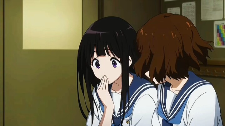 When Chitanda ate the chocolate with liquor filling!