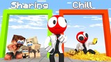 Monster School: Money run challenge - Rainbow friend RED become Rich | Minecraft Animation.