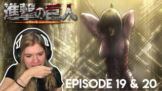 Attack on Titan S1 Episode 19 & 20 Reaction [Erwin the mastermind]