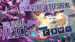 Unlimited Lifesteal! Auto Delete Enemy! Alice Top Global - Mobile Legends