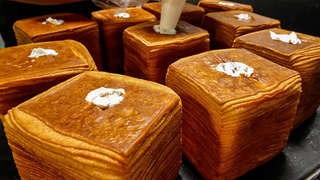 ขนมปังครีมขนมอบ 72 ชั้น - Korean Street Food