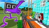 PURPLE RAINBOW FRIEND Mikey vs Security House - Minecraft gameplay by Mikey and JJ (Maizen Parody)