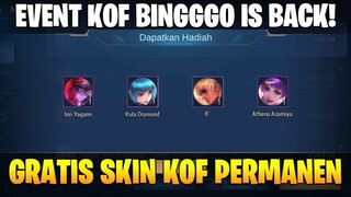 EVENT KOF IS BACK! CARA MENDAPATKAN SKIN KOF PERMANEN GRATIS | MOBILE LEGENDS BANG BANG