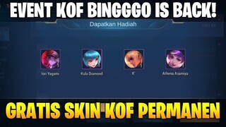 EVENT KOF IS BACK! CARA MENDAPATKAN SKIN KOF PERMANEN GRATIS | MOBILE LEGENDS BANG BANG