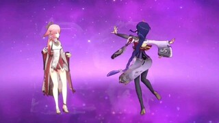 Raiden shogun and yae miko dance