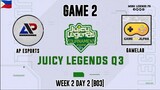 AP Esports VS GameLab Game 01 | Juicy Legends Q3 2022 | MLBB