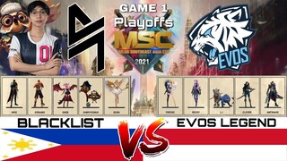 FINALS UPPER BRACKET | BLACKLIST vs EVOS LEGEND [Game 1 BO5] | MSC 2021