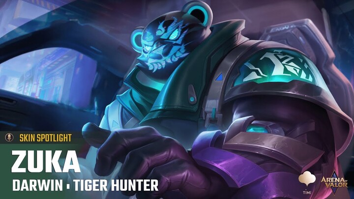 Skin Spotlight | Zuka - Darwin: Tiger Hunter | Arena of Valor - TiMi