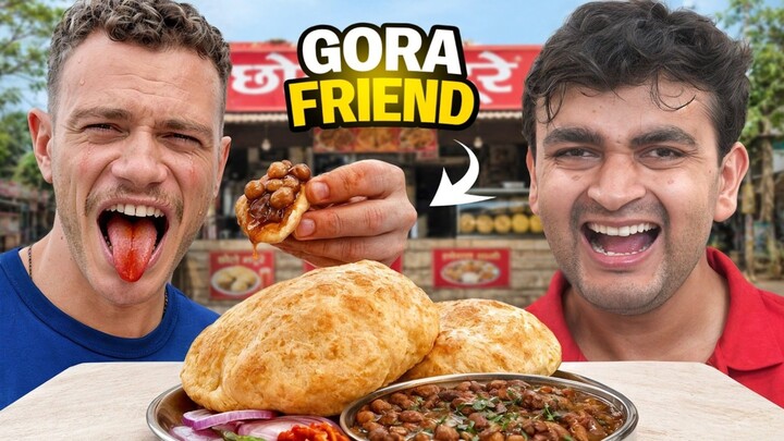 Making My Gora Friend Try Indian Street Food