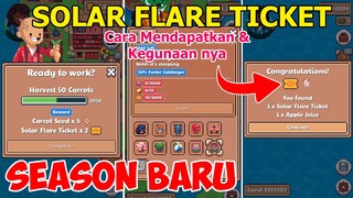 Season Baru!! Solar Flare Ticket, Kegunaan dan Cara Mendapatkan nya - NFT Game Sunflower Land