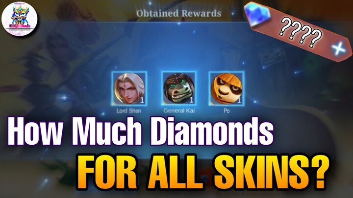 How Much Diamonds For Kung Fu Panda Skins || How to get all kung fu panda skins less diamonds!