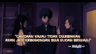 kata bijak anime Hyouka || satoshi tantang candaan || story wa