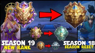 NEW RANK IN SEASON 19 | END SEASON RANK DOWN LIST | SEASON 18 RANK RESET | MOBILE LEGENDS