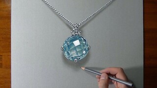 [Vẽ tranh] Vẽ một sợi dây chuyền kim cương 3D siêu to khổng lồ