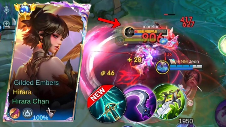 ABSOLUTE DAMAGE🥴 TOP GLOBAL HIRARA NEW TRUE DAMAGE ONE SHOT BUILD - HIRARA MLBB
