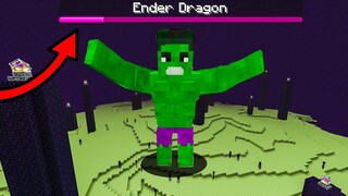 แปลงร่างเป็น เดอะฮัค ฆ่ามังกรเอนเดอร์ดราก้อน เอาชีวิตรอดจนจบเกม l Minecraft ( THE HULK!  )