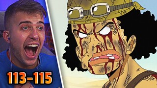 GOD USOPP! One Piece Episode 113, 114 & 115 REACTION + REVIEW