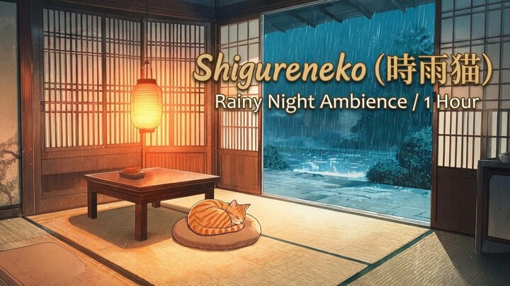 Shigureneko 時雨猫 | Rainy nights, a sleepy cat, and quiet lofi ambience 🐾🌧️