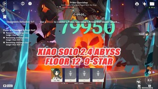 Xiao Solo 2.4 New Abyss Floor 12 Perfects 9 Star - Plunge & Dashing Genshin Impact