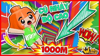 THỬ THÁCH NHẢY TỪ ĐỘ CAO 1000 BLOCK KHÔNG CHẾT CỦA NOOB KAMUI TRONG MINI WORLD | Kamui TV