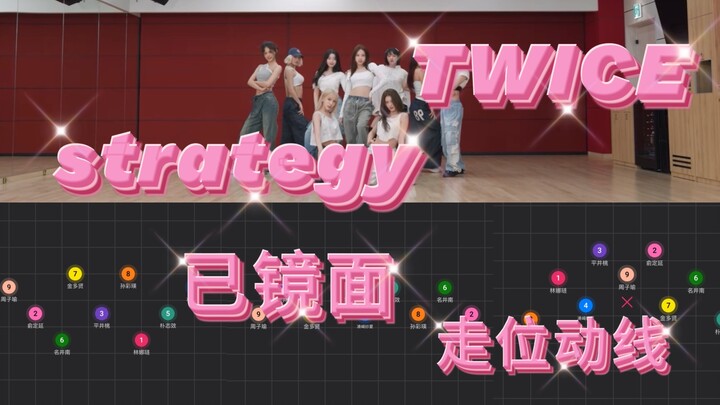 【扒舞必备】TWICE- strategy走位动线【已镜面】