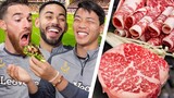 Wolves Players try Korean BBQ for the first time!
