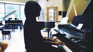 I played Fireworks Festivals OST(Weathering with You) in public on a Steinway