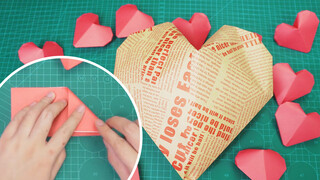 Belum menyiapkan hadiah untuk Valentine? Buatlah hati tiga dimensi ini