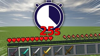 25 seconds record, get all the swords in MC!
