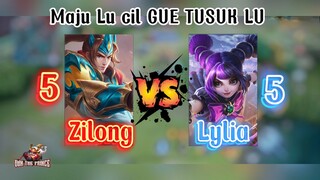 5 ZILONG VS 5 LYLIA | MAJU LU CIL GUE TUSUK LU😂😂🤣🔥