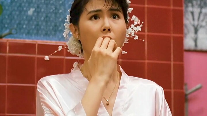 A man secretly hides on the toilet, and the unsuspecting pretty girl sits on it.