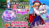 ANGELA SANRIO NEW VOICE LINES GAMEPLAY😍 | HELLO KITTY ANGELA (≗ ᆽ ≗)