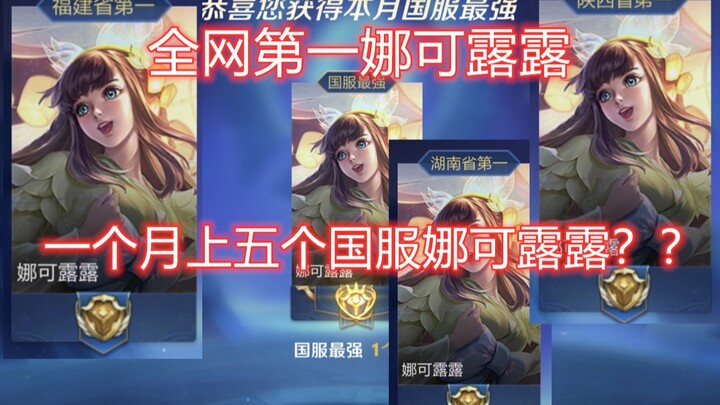 五个国服娜可露露在榜才配自称全网第一娜可露露，一定要够细