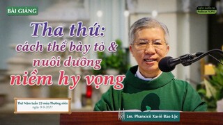 Tha thứ: cách thể bày tỏ & nuôi dưỡng niềm hy vọng - Lm. Phanxicô Xaviê Bảo Lộc