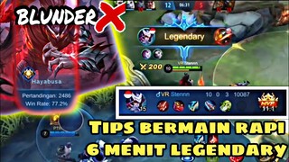 TIPS MAIN HAYABUSA DENGAN RAPI 6 MENIT LEGENDARY - Stenly Gameplay