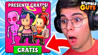 COMPREI as NOVAS SKINS das OFERTAS GRÁTIS de "DIA DOS NAMORADOS" no STUMBLE GUYS!