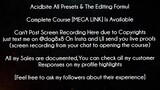Acidbite All Presets & The Editing Formula Course download