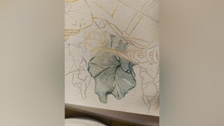 lá sen 😁 lâu lắm mới vẽ màu nước cổ trang, xem full ở IG của toi nhó ❤️