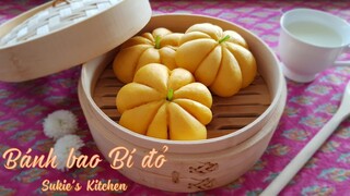 Bánh bao Bí đỏ mềm xốp thơm ngon - Halloween 2019