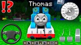 How JJ and MIKEY CONTROL Little Thomas Train at NIGHT ? - in Minecraft Maizen