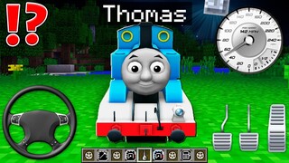 How JJ and MIKEY CONTROL Little Thomas Train at NIGHT ? - in Minecraft Maizen