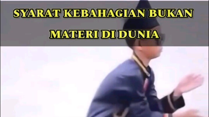 syarat kebahagian bukan materi dunia