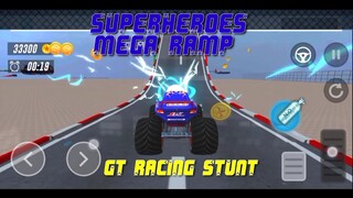 Superhero Car GT Racing Stunt - Mega Ramps