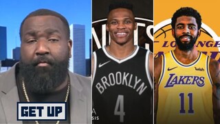 GET UP | "New Big 3 with LeBron, AD & Kyrie" Lakers discussed trades involving Westbrook to Nets