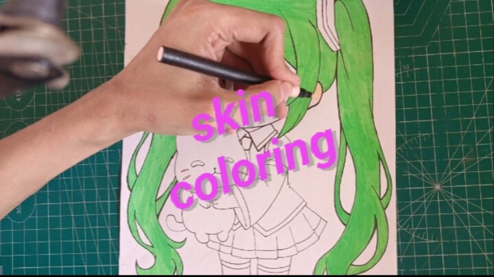 Coloring wip - warnain kulit Miku hitsune, 😍😘❤^^